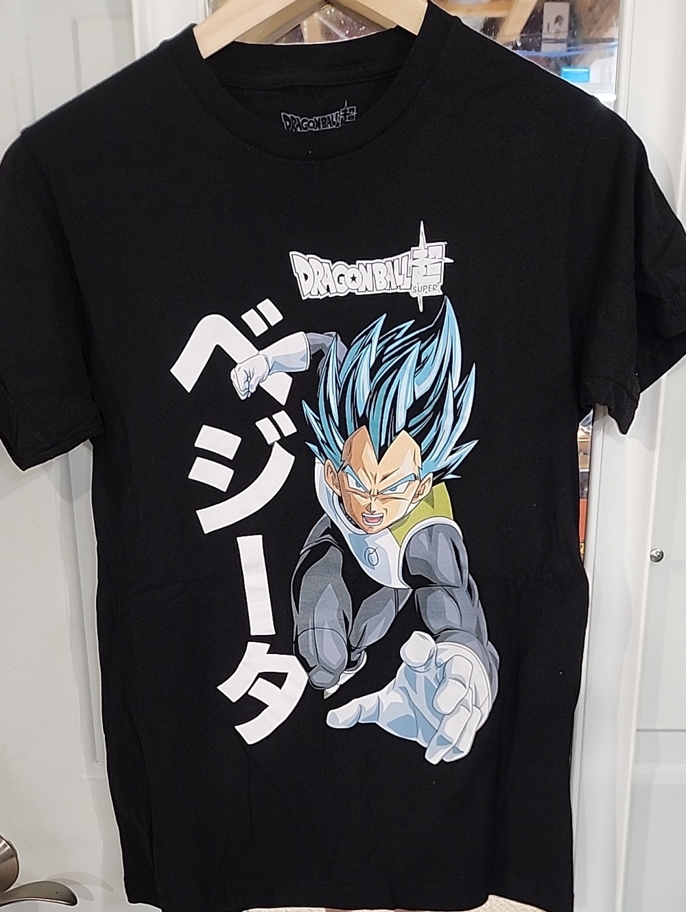 Vegeta Anime Graphic Tee - Black